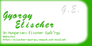 gyorgy elischer business card